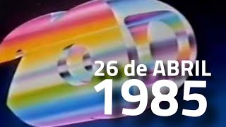 Programação Rede Globo  26 de Abril de 1985  SextaFeira  Dia em que a Globo completou 20 Anos [upl. by Schreiber]