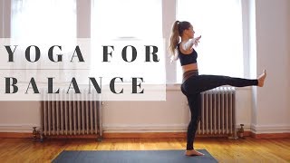 Challenging Balance amp Core  Intermediate Yoga Flow [upl. by Rahas]