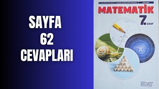 7SINIF MATEMATİK KİTABI SAYFA 62 CEVAPLARI [upl. by Vitus]