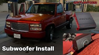 How to install subwoofer on OBS truck [upl. by Yorztif539]