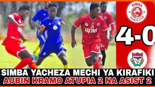 KUTOKA ZANZIBAR SIMBA YACHEZA MECHI YA KIRAFIKI JIONI YA LEO YASHINDA 4 KRAMO ATUPIA 2 BENCHIKHA A [upl. by Ekusuy137]