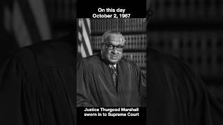 On this day October 2 1967 Thurgood Marshall sworn in [upl. by Zurciram]