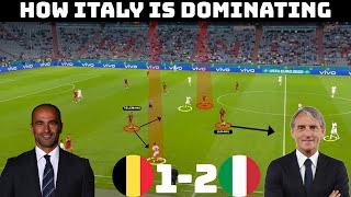 Tactical Analysis  Italy 2  1 Belgium  How Mancini Has Italy Playing So Well [upl. by Garrik]