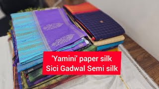 PAPER SILK  SICO GADWAL  Shop at madrassareescom  whatsapp 7200268446 [upl. by Eurydice]