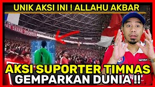 MERINDING‼️UNIK NYANYIAN SUPORTER INDONESIA BIKIN GEMA TAKBIR FULL DI STADION  🇲🇾Reaction [upl. by Nyledam]