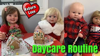 Reborn baby Daycare Routine Christmas Edition Reborn Role Play [upl. by Hallette378]