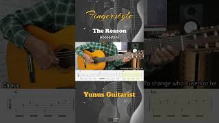 The Reason – Hoobastank  Fingerstyle Guitar Tutorial  TAB amp Lyrics fingerstyle [upl. by Ylrebmyk]