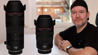 Canon RF 24105mm f28 vs Canon RF 2470mm f28 Review [upl. by Alyt]