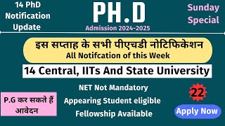 14 ongoing phd admission notification updates 202425  phd admission 2024 theteacherexam [upl. by Tarazi]