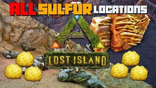 ARK Lost Island  ALL SULFUR Locations  BEST Spots amp Where To Farm Your New Magma Food [upl. by Menell]