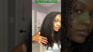 How To Blend My 3C Hair with Curly Clipins😍ELFIN HAIR Kinky Curly Extension [upl. by Alan]