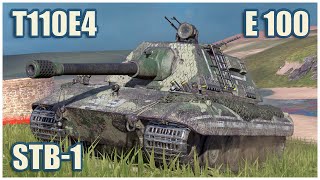 T110E4 E 100 amp STB1 • WoT Blitz Gameplay [upl. by Donald]