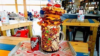 The 6lb Breakfast The Waffle Burger Freakshake amp The Trip to London [upl. by Siro]