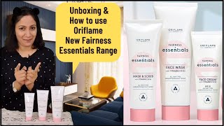 Review and How to use Oriflame new Fairness essentials Range [upl. by Doowron587]