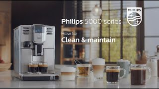 How to clean and maintain Philips 5000 series espresso machine  EP536X [upl. by Bois]