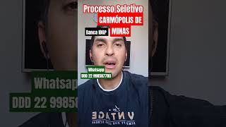 PROCESSO SELETIVO PÚBLICO DO MUNICÍPIO DE CARMÓPOLIS DE MINAS MG 2024  Banca IBGP  ACS ibgp [upl. by Leanne]