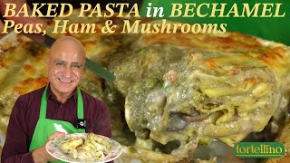 Pasta with Peas Ham Mushrooms amp Béchamel Sauce  Autumn Comfort Food Recipe [upl. by Urian]