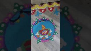 Beautiful and easy rangoli ❤️🧡💛💚💙💜🤎🖤🤍 [upl. by Seif]