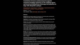 MRI Volumetric of cingulate gyrus and idiopathic epilepsy [upl. by Yelik]