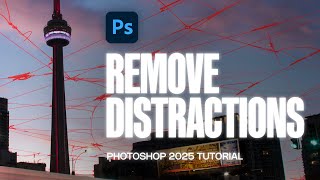 Photoshop 2025 NEW FEATURE  Remove Distractions Wires amp Cables [upl. by Breeze]