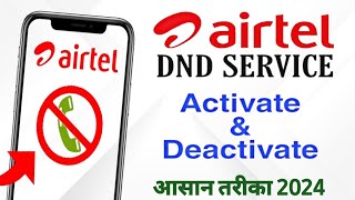 Airtel Me DND Kaise Activate Kare। Activate DND on Airtel  Airtel DND Activate Asan tarika airtel [upl. by Mehsah]