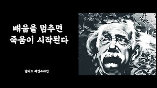 배움을 멈추면 죽음이 시작된다 아인슈타인의 지혜로운 명언들 [upl. by Milas]