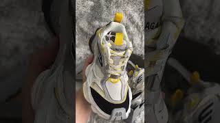 Balenciaga Cargo Microfiber amp Mesh Grey Black Yellow Correctkickz balenciaga balenciagashoes [upl. by Sollars]