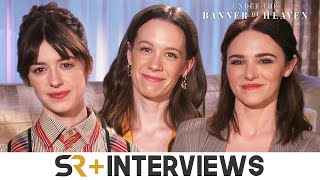 Daisy EdgarJones Chloe Pirrie and Tyner Rushing Under the Banner of Heaven Interview [upl. by Alesandrini544]