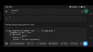 Shortest Unique Prefix for Every Word  C Efficient Trie Solution [upl. by Evreh861]