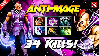 34 Kills ANTIMAGE Dota 2 Gameplay  DOTA 2 AntiMage Carry Build Pro Gameplay Guide 737 [upl. by Oiramed833]