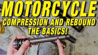 Motorcycle Compression and Rebound basics  Explained Simply [upl. by Annayd870]