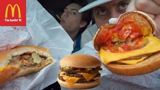 McDonalds Double Cheeseburger Eating Review [upl. by Ahsin]