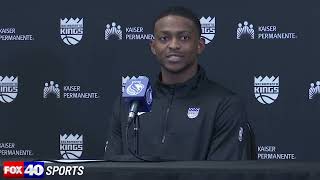 DeAaron Fox on his Kings come up short after losing final possession Keon Ellis career night [upl. by Anelav]