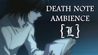 Death Note Ambience L  Nighttime Room Intense Typing Thinking Eating Chips [upl. by Lyrahc]