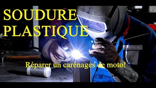 Réparer un carénage moto sans fibre  Soudure Plastique😅motorcycle fairing plastic welding [upl. by Akieluz]