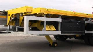 FAYMONVILLE TeleMAX  Semitrailer for heavy haulage transport Hydraulic Landing Leg [upl. by Cawley526]