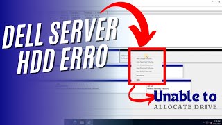 DELLServerHDDErrorFix  Unallocated Drive Disk Manager HiddenAllocationOptions SetiRACIP [upl. by Ailugram867]