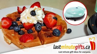 Dash Express Waffle Maker  Amazon DEWM8100AQ 8quot Waffles  Unboxing and First Use [upl. by Merrili167]