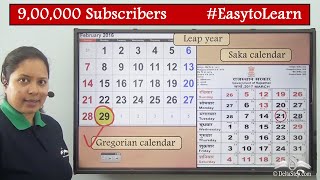 Gregorian and Saka Calendar  Difference  Almanac  Class 4  CBSE  NCERT  ICSE [upl. by Pickford]