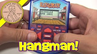 Hangman Electronic Handheld Game 1995 Milton Bradley [upl. by Aenil938]