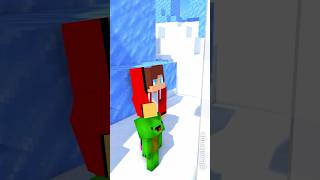 HELP JJ save Baby Mikey From Yeti Attack  Minecraft Shorts Maizen maizen minecraft mikey [upl. by Lemert]