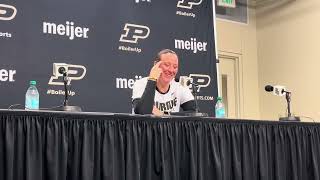 Katie Gearlds talks Purdue’s exhibition win vs Indiana Tech [upl. by Beverly]