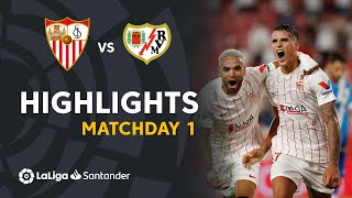 Resumen de Sevilla FC vs Rayo Vallecano 30 [upl. by Eceinhoj]