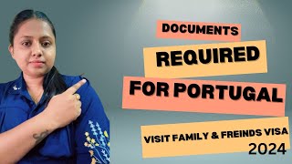 Documents checklist for visiting family and friendsSponsorship letter ke sath apply kro Portugal [upl. by Duffy]