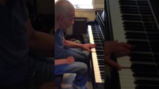 Norman Malone Practices on the Piano With Just One Hand [upl. by Yrrah]