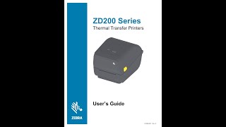 ZEBRA ZD230 01 PDF MANUAL [upl. by Weisler]