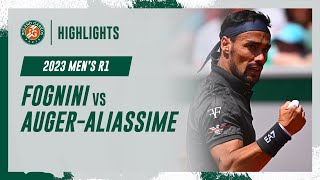 Fognini vs AugerAliassime Round 1 Highlights  RolandGarros 2023 [upl. by Nivrac375]