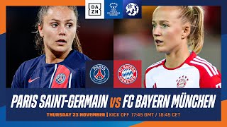 PSG  FC Bayern München  UEFA Womens Champions League 202324 Spieltag 2 Ganzes Spiel [upl. by Hanzelin619]