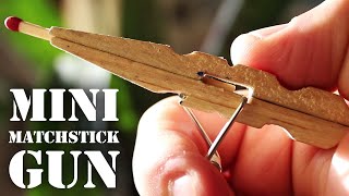 Mini Matchstick Gun  The Clothespin Pocket Pistol [upl. by Rebe]