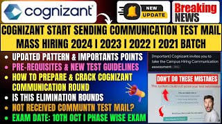 Cognizant Communication Assessment 2024  Exam Date 10 Oct  Updated Pattern Rounds Imp Guideline [upl. by Aynav392]